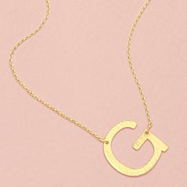 -G- Gold Dipped Monogram Pendant Necklace
